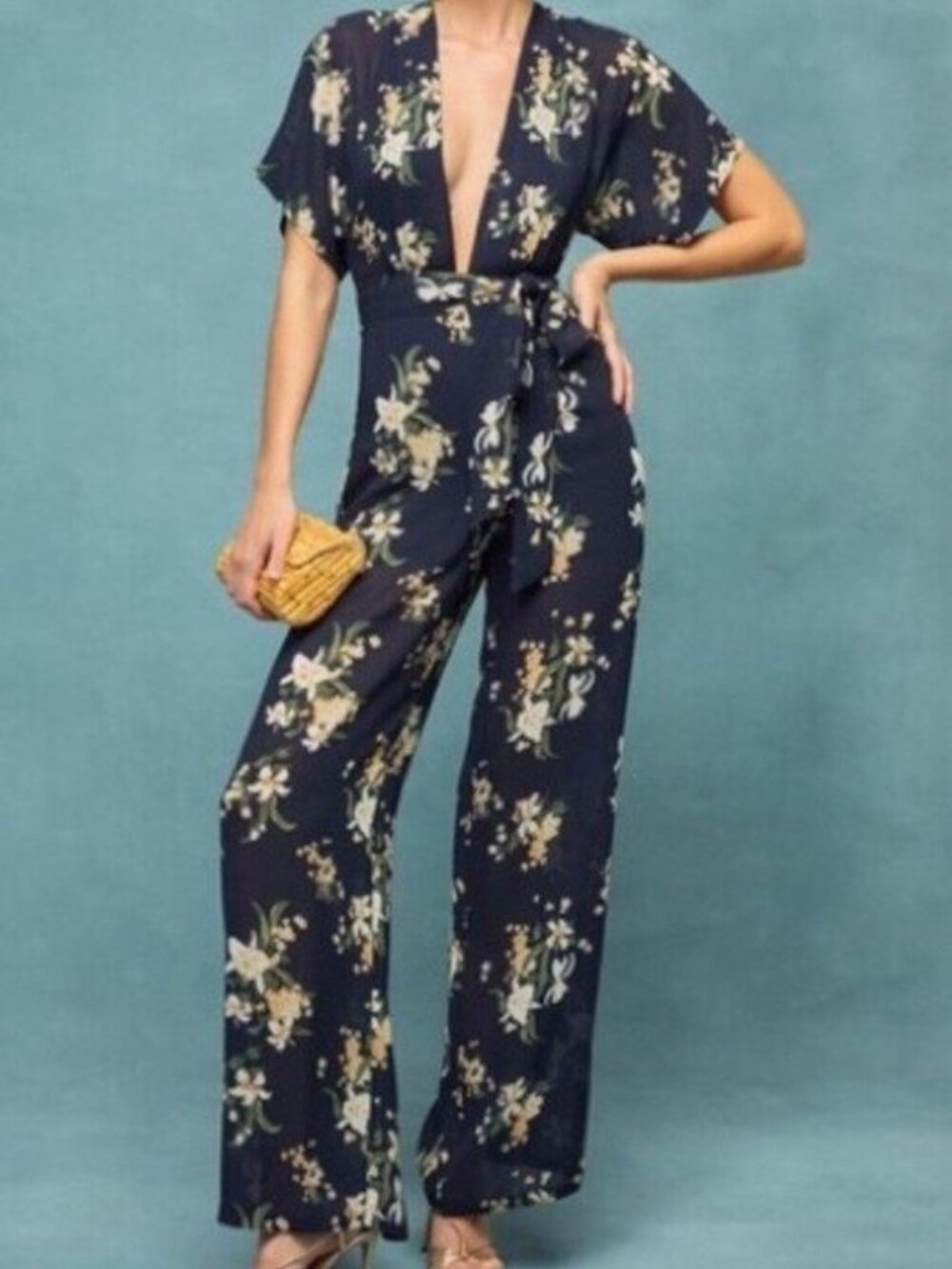 Reformation Lemongrass Jumpsuit in Yolanda - Size 2